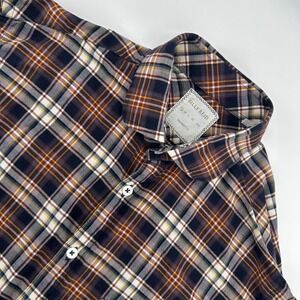 Billy Reid Men's Small‎ Plaid Flannel Shirt Men Long Sleeve Button Up Standard